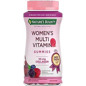 [SnS, AC] $3.59* | 80-Ct Nature's Bounty Optimal Solutions Women's Multivitamin Gummies at Amazon