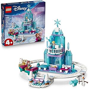 $39.99 | 216-Piece LEGO Disney: Frozen - Elsa's Ice Castle & Snow Ride Adventure (43281, 2026) at Amazon