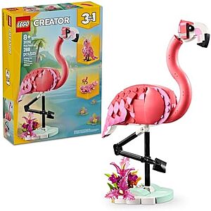 $19.99 | 288-Piece LEGO Creator: 3 in 1 - Pink Flamingo (31170, 2025) at Amazon