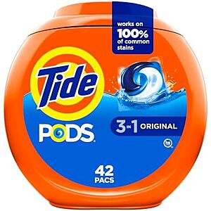 [SnS, AC] $32.16 | 4 × 42-Ct Tide PODS 3-in-1 Laundry Detergent Pacs (Original) ($8.04 each) at Amazon