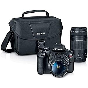 [NEW] $499.99 | Canon EOS Rebel T7 DSLR Camera Double Zoom Lens Kit with EF-S 18-55mm and EF 75-300mm Lenses + 10% Back w/ Prime Visa Card at Amazon