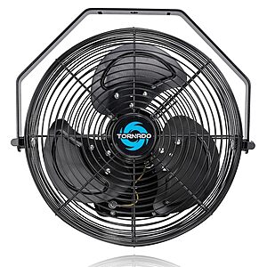 Tornado 20-Inch High Velocity Wall Fan - Outdoor Rated, IPX4 Water-Resistant, 3-Speed, 4750 CFM $109.97