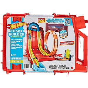 Hot Wheels Track Builder Unlimited Fuel Can Stunt Box Playset & Car $26.97