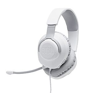 JBL Quantum 100 - Wired Over-Ear Gaming Headphones Large, White $29.96
