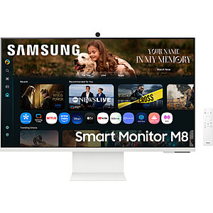 32" Samsung M8 M80F 4K UHD 60Hz VA Smart Monitor w/ Webcam (Warm White) $349.99 + Free Shipping