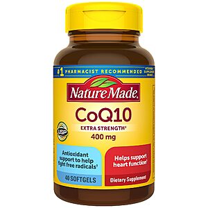 Nature Made CoQ10 400mg Softgels for Heart Health Support, 40 Softgels $24