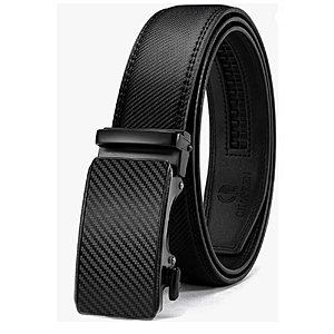 CHAOREN Leather Ratchet Belt Men 1 3/8" for Dress Pants - Micro Adjustable Belt Fit Everywhere $5