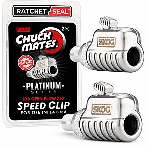2 Pack Chuck Mates Locking Air Chuck Quick-Connect Open-Flow $24.64