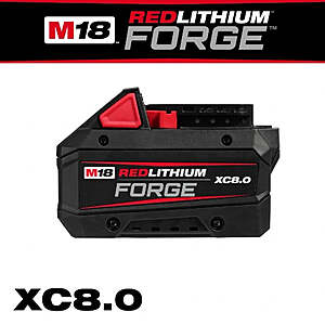Milwaukee 48-11-1881 M18™ REDLITHIUM™ FORGE™ XC8.0 Battery Pack $129