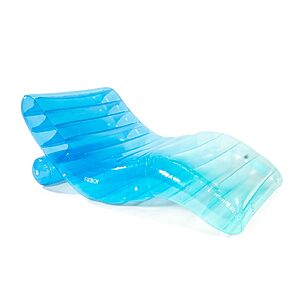FUNBOY Giant Inflatable Tri-Color Blue Chaise Lounger Pool Float - $24.31