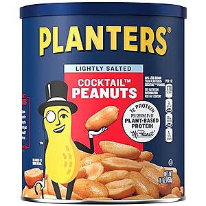 [SnS] $2.37* | 16-Oz Planters Cocktail Peanuts (Lightly Salted) at Amazon