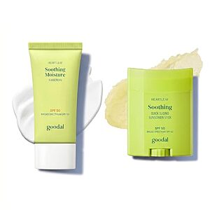 [AC] $27.36* | Goodal Heartleaf Hydrating Broad-Spectrum SPF 50 Sunscreen Cream & Stick Bundle at Amazon