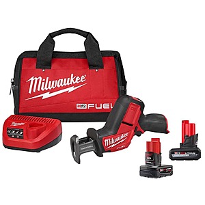 Milwaukee M12 FUEL 12-Volt Lithium-Ion Brushless Cordless HACKZALL Reciprocating Saw Kit with XC High Output 5.0 Ah Battery $179