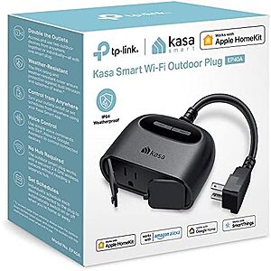 $19.99* | TP-Link Kasa Smart Wi-Fi Apple HomeKit Outdoor Plug at Amazon