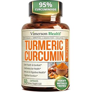 [SnS, AC] $9.16* | 60-Ct Vimerson Health 1200mg Turmeric Curcumin & Black Pepper Supplement at Amazon