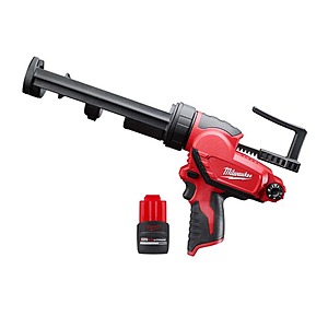 Milwaukee M12 12-Volt Lithium-Ion Cordless 10 oz. Adhesive and Caulk Gun w/M12 12V Lithium-Ion CP High Output 2.5 Ah Battery Pack $149