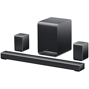 $249.99** | TCL S65K 5.1-Channel Soundbar System w/ Wireless Subwoofer & Surround Speakers at Amazon