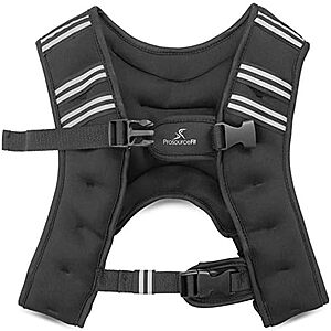 $12* | 10-Lbs ProsourceFit Exercise Weighted Training Vest (Black) at Amazon