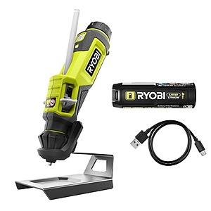 RYOBI USB Lithium Glue Pen Kit with 2.0 Ah USB Lithium Battery and Charging Cable $37.97