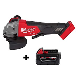 Milwaukee M18 FUEL 18V Lithium-Ion Brushless Cordless 4-1/2 in./5 in. Grinder with Paddle Switch with (1) 5.0 Ah Battery $199
