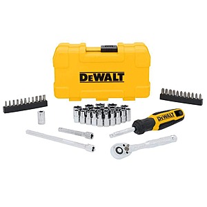 Dewalt 1/4 in. Drive SAE and Metric Mechanics Tool Set (50-Piece) with Carrier Included $34.97