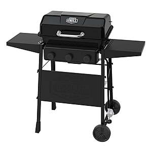 Expert Grill 3-Burner Propane Gas Grill with Wheels and Side Shelves, Black, $98, FS, Walmart