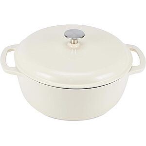 4.3-Quart Amazon Basics Enameled Cast Iron Dutch Oven w/ Lid (White or Green) $29.97 + Free Shipping w/ Prime or on $35+