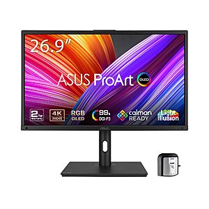 ASUS ProArt PA27DCE-K 27 Inch 4K RGB OLED Professional Monitor $1099 + Free S&H at Amazon