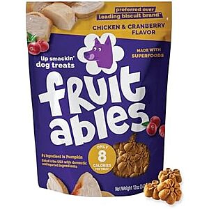 [SnS] $4.68 | 12-Oz Fruitables Baked Dog Treats (Chicken and Cranberry) at Amazon