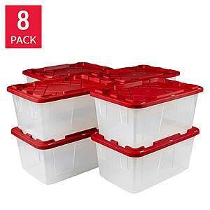 Greenmade 27 Gallon Clear Storage Bin, 8‑pack $99.99 Various Colors Free Shipping Costco.com