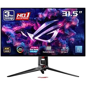 $859* | 32" ASUS ROG Swift PG32UCDP 4K UHD 240Hz WOLED Dual-Mode Gaming Monitor at Amazon