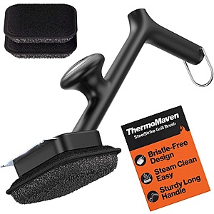 ThermoMaven Bristle-Free BBQ Grill Brush w/ 3 Replaceable Heads (Black) $20 + Free Shipping