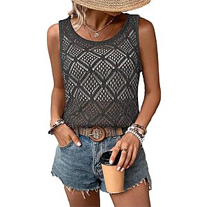 Amazon – Bosmeer Women's Crochet Sleeveless Sweater Vest -from $8.08