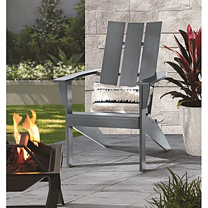 Mainstays Wood Outdoor Modern Adirondack Chair (Grey) $66