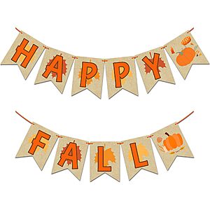 Amazon – Happy Fall Banner Decoration - $3.59 w/ Code