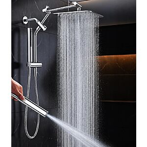 Veken All Metal 10"Luxurious Rain Shower Head with Handheld Spary,Power Jet $89.96
