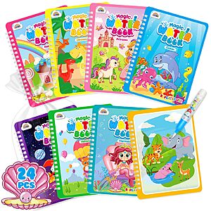 Amazon – ZMLM 24-Pack Reusable Water Coloring Books - $14.50 w/ Code