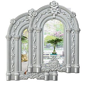 2-Piece 14.5" x 10.6" Zexuiru Wood Frame Rustic Wall Mirror Set (Arch Silver Set) $12.99 + Free Shipping w/ Prime or on $35+