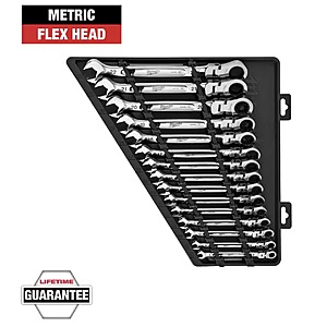 15-Piece MIlwaukee Metric Flex-Head Ratcheting Combination Wrench Set $219 + Free Shipping