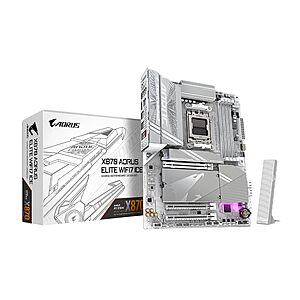 GIGABYTE X870 AORUS Elite WiFi 7 ICE AM5 ATX Motherboard w/ DDR5, 4x M.2 & USB4 $210.01 + Free Shipping