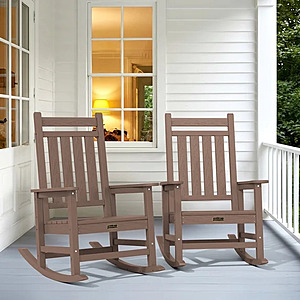 2-Pack SERWALL Oversized Outdoor Rocking Chair (Various) from $164.99