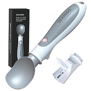 1.8-Oz SEAINGO Rechargeable Heated Ice Cream Scoop (White) $9.89 + Free Shipping w/ Prime or on $35+