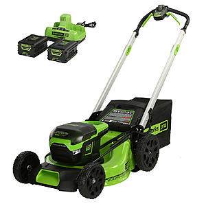 Greenworks 60V 21" Cordless Battery Self-Propelled Lawn Mower w/ Two (2) 4.0Ah Batteries & Dual Port Charger  + Free S/H $374