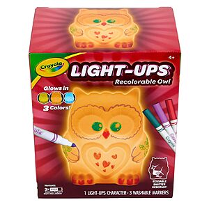 Crayola Light-Ups Recolorable Light-Up Owl w/ 3 Washable Markers $5.20 + Free Shipping w/ Prime or on $35+