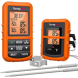 TempPro TempSync 500FT Wireless Meat Thermometer for Grilling and Smoking $34.99