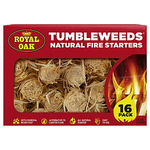 Royal Oak Tumbleweeds Natural Fire Starters, 16 Pack $5.97