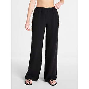 No Boundaries Women's Side Tie Gauze Beach Pants (Black Soot, Size:M) $6.40 Small; $6+ Free Shipping w/ Walmart+ or on $35+