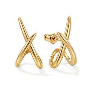 14K Gold MUMREUES Women's Hypoallergenic Dainty Stud Earrings (3 colors) $4.49 + Free Shipping w/ Prime or on $35+