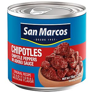 San Marcos Chipotle Peppers Adobo Sauce (11Oz )~$3 With S&S @ Amazon