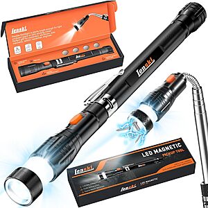 Lenski Flexible Magnetic Pickup Tool w/ LED Light $8.49 + Free Shipping w/ Prime or on $35+